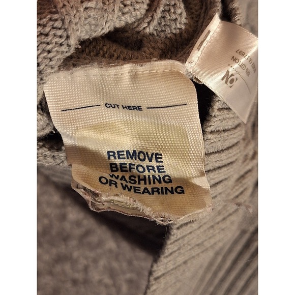 Old Navy Mens XXL Gray Cable Knit Cotton Crewneck Sweater Pullover Casual Cozy - Picture 13 of 13